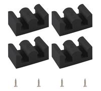 INCREWAY 4 paraurti scorrevoli in gomma nera per porta della doccia adatti per porte mobili in vetro doccia di spessore 8 mm, porte trasparenti per doccia