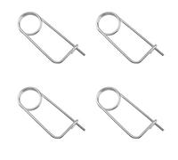 INCREWAY 4 perni di bloccaggio del filo di acciaio, perno di fissaggio di sicurezza, perno di apertura a forma di perno in acciaio, perno di fissaggio per gancio da giardino da prato M4*130