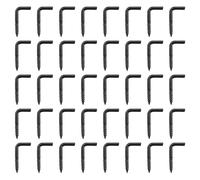 INCREWAY 40 ganci a vite M2.4 x 20, ganci a forma di L, ganci a spalla per comò e tazze, supporti autofilettanti per interni ed esterni (nero)