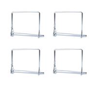 INCREWAY 4PCS Wire Lock Pin, Metal Safety Coupling Pins, Silver D-pins, Hitch Pin for Trailers Wagons, Heavy Duty Pins for Farm Lawn Garden，6MM