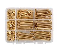 INCREWAY 5mm X 25/30/35/40/45mm Rame Placcato Vincolante Chicago Vite Pali Barilotto Dadi Docking Rivetti Ottone Tono 100pcs