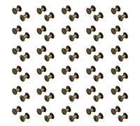 INCREWAY 60 set di viti Chicago assortite, 5 mm x 8 mm viti di rilegatura post bronzo rivetti in pelle M5 testa tonda a croce viti prigioniere per album fotografici Scrapbook, rilegatura fai da te