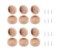 INCREWAY 6SET - Set di prese per aste in legno massello, supporto a forma di U, supporti per aste per tende con viti, staffe di supporto per l'organizzazione delle aste dell'armadio