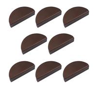 INCREWAY 8 pomelli a semicerchio per cassetti a mezza luna, in lega di alluminio, pomelli decorativi per porte (caffè)