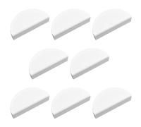 INCREWAY 8 PZ Maniglie per Cassetti a Mezza Luna in Lega di Alluminio Maniglie per Mobili Pomelli Semicircolari Pomelli Decorativi per Porte (Bianco)