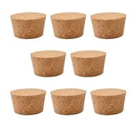 INCREWAY 8 tappi conici in sughero conici in legno, tappi di ricambio per bottiglie di vino, barattoli di vetro, 63 x 53 x 35 mm