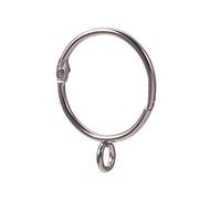 INCREWAY Anelli per tende, 16 anelli per tende da 1,5 cm, diametro interno aperto, in metallo, con occhielli, decorativi, per tende, finestre, occhielli, colore: argento