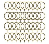 INCREWAY Anelli per tende, 36 anelli scorrevoli in metallo per tende da doccia, diametro interno 3,8 cm, colore bronzo