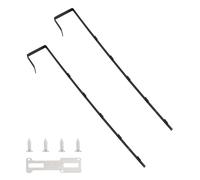 INCREWAY Appendiabiti per specchio da porta, set di ganci regolabili per specchi, con fodera protettiva sopra la porta, ganci per specchi, set di staffe per specchi, profondità porta 4,3 cm, nero