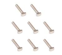 INCREWAY Bullone a T M5 M5, M5x25 mm, in acciaio al carbonio nichelato, con scanalatura a T, per profilo in alluminio a T standard europeo serie 20