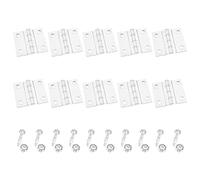 INCREWAY - Cerniera trasparente in acrilico, 10 cerniere pieghevoli trasparenti in plastica acrilica, con viti per porta in vetro (45 x 38 mm)