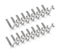 INCREWAY Clip per palo della tenda, 16 pezzi, clip a molla per kayak, in acciaio inox, per palo della tenda da campeggio, kayak, palo, 6 mm