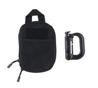 INCREWAY Confezione da 1 borsa organizer tascabile con ganci a D, borsa compatta multiuso per torcia multifunzione e coltelli, organizer tascabile per uomini, attrezzatura tattica, campeggio