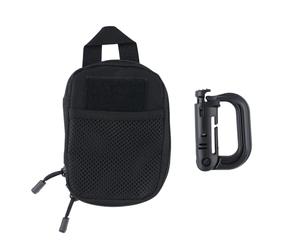 INCREWAY Confezione da 1 borsa organizer tascabile con ganci a D, borsa compatta multiuso per torcia multifunzione e coltelli, organizer tascabile per uomini, attrezzatura tattica, campeggio