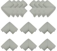 INCREWAY Cuscino angolare di sicurezza, 16 pezzi, morbido protezione per i bordi per i mobili contro angoli taglienti, grigio