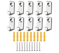 INCREWAY Ganci a forma di J, 10 set di mini ganci da parete in acciaio inox, resistenti, con viti per cornici a specchio da appendere