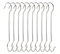 INCREWAY, Ganci da appendere a forma di S da 30 cm, misura grande, in acciaio inox, per utensili da cucina, pentole, utensili, piante, asciugamani, attrezzi da giardinaggio, vestiti, pacco da 10 pezzi