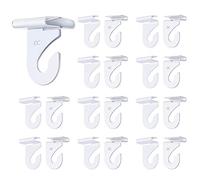 INCREWAY Ganci da soffitto a goccia, 20 ganci da soffitto in metallo ad alta resistenza, ganci a T per appendere decorazioni e piante in aule, casa e ufficio, 20 destro e 20 sinistro (bianco)