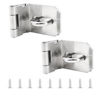 INCREWAY Lucchetto per porta, 2 pezzi, 7,6 cm, in acciaio inox, angolo retto di 90 gradi, chiusura per porta, capannone, cancello, armadio, con vite