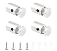 INCREWAY Morsetto distanziatore per segni, 4 pezzi, clip pubblicitaria in lega di alluminio, supporto per vetro per display di cartelli