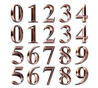 INCREWAY Numeri indirizzi 3D, 20 numeri civici autoadesivi da 5 cm, numeri per cassetta postale 0-9 per appartamento, casa, ufficio (bronzo antico)