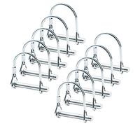 INCREWAY Pin di blocco del filo, 10PCS 6.3mm × 45mm in acciaio al carbonio perno di bloccaggio rotondo Loop Wire Lock Pin per la pista Farm Lawn