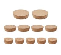 INCREWAY Set di 11 tappi conici per bottiglie di vino di grandi dimensioni, tappi in sughero affusolati, tappi in legno morbido naturale per bottiglie di vino, barattoli di vetro