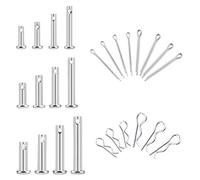 INCREWAY - Set di 120 forcine per tornanti in acciaio inox M3/M4/M5, 12 specie a testa piatta con foro, 2 misure Cotter Pin & R Hitch Pin Clips