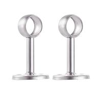 Increway Set di 2 supporti con tubo per guardaroba, in acciaio inox, diametro 19 mm