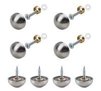 INCREWAY Set di 20 viti a specchio, 18 mm, in acciaio inox 304, chiodi a specchio con tappi decorativi