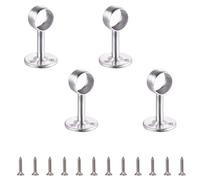 INCREWAY Set di 4 supporti per asta per armadio, in acciaio inox, diametro 32 mm (1-1/4")
