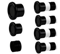 INCREWAY Set di 4 tappi terminali per aste, tappi per aste di tensione, antiscivolo, impermeabili, in gomma, adatti per aste telescopiche da 28-32 mm (nero)