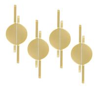 INCREWAY Set di 4 tiranti per cassetti in lega di alluminio dorati, 64 mm, da foro a foro, moderni, per cucina, bagno, viti incluse, impugnatura curva a mezza luna, per armadio, comò e guardaroba
