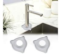 INCREWAY Tappetino in silicone grigio chiaro a forma di gatto paraspruzzi, 2 pezzi, grazioso vassoio raccogli gocce per cucina, bagno, lavandino, piano di lavoro, protezione dell'acqua e organizer per