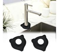 INCREWAY Tappetino paraspruzzi in silicone a forma di gatto nero, 2 pezzi, vassoio decorativo per lavello per cucina, bagno, piano di lavoro, scarico dell'acqua e organizer per asciugare il rubinetto