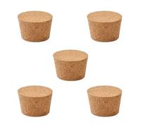 INCREWAY Tappi in sughero affusolati, 5 pezzi, conici in legno, tappi di ricambio per bottiglie di vino, barattoli di vetro, 55 x 45 x 35 mm