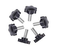 INCREWAY Vite a pollice, 6 manopole filettate M10 x 25 mm a testa di stella, zigrinata a vite a testa di testa di stella, viti di bloccaggio per macchine