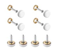 INCREWAY Viti a specchio, 16 set da 16 mm, in rame lucidato a specchio, chiodi con tappi decorativi, colore bianco