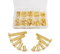 INCREWAY Viti a testa piatta, 160 pezzi, in ottone, autofilettanti, kit assortito di viti con dimensioni M4 M5