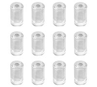 INCREWAY Viti distanziali acriliche 12PCS distanziatori trasparenti segno muro Standoff Hardware di montaggio, chiodo distanziatore in vetro pubblicitario