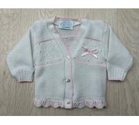 Incrociatino Golfino Neonata La Rocca In Cotone Made In Italy Taglia Unica