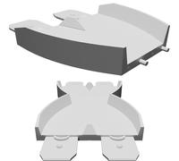 Incrocio Pista Corto Connettore per Hot Wheels Auto Tabs Modifica Stampato 3D