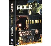 Incroyable hulk (l ) + iron man + ghost rider - 3 dvd