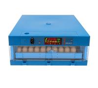Incubatore automatico completamente automatico per 64 uova, incubatore di uova 64 uova, temperatura 32-210°F 360° di ventilazione, conto alla rovescia digitale per galline/anatre/ospiti, blu