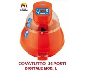 INCUBATRICE AUTOMATICA COVATUTTO 16L POSTI DIGITALE GIRA UOVA VOLATILI NOVITAL