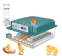 Incubatrice automatica per 24-36 uova, capovolgimento automatico ogni 90 minuti, regolazione intelligente della temperatura e dell'umidità, con luce LED, ideale per uova di gallina, anatra, oca e