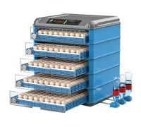 Incubatrice automatica per uova, macchina da cova digitale con controllo completamente automatico e dell'umidità per cova galline, anatre, quaglie e uova di uccelli, capacità 256
