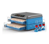 Incubatrice automatica per uova, macchina da cova digitale con controllo completamente automatico e dell'umidità per cova galline, anatre, quaglie e uova di uccelli, capacità 256
