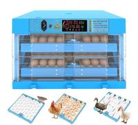 Incubatrice digitale intelligente for uova con ribaltatore automatico, controllo preciso della temperatura e dell'umidità for far schiudere in modo efficiente uova di pollo, anatra e quaglia(128 Eggs)