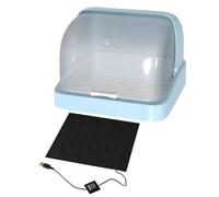 Incubatrice per pulcini per pappagalli | Vista trasparente Asilo per l'alimentazione manuale | Cuscino riscaldante a 3 livelli di temperatura | USB 8W Per Anatroccoli Pulcini Cuccioli